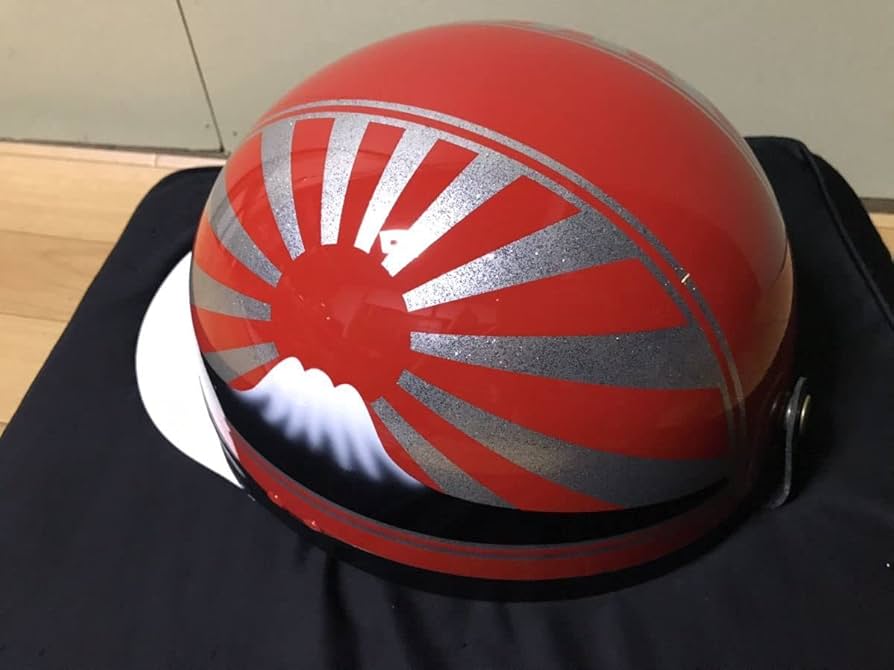 赤シルバー 富士日章 コルク半 ヘルメット Amazon.co.jp: 赤 シルバーラメ 富士日章 コルク半 ヘルメット